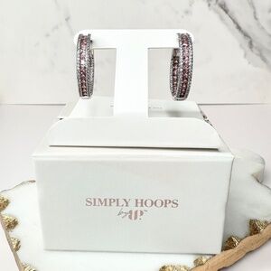 Bomb Party Simply Hoops The Cameron Hoop Earrings RBP7119 NWT